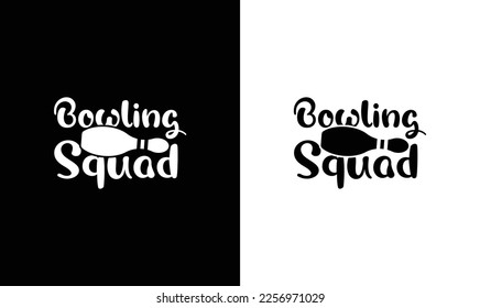 Bowling Squad T shirt design, typography