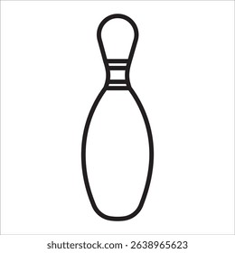 Bowling stock icon outline vector