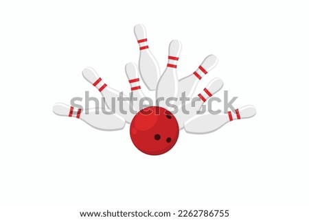 Bowling strike icon. bowling strike icon vector illustration on white background. design for sport competition
