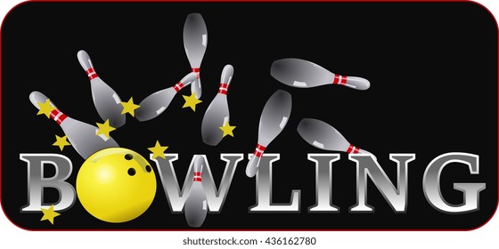 Bowling Strike vector