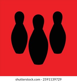 Bowling strike ,vector illustration of bowling pins,bowling ball and Bowling game sign icon. Ball with pin skittle symbol. Abstract shape. bowling icon