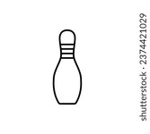 Bowling Striking Victory icon vector design templates