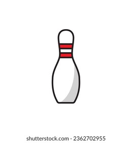 Bowling Striking Victory icon vector design templates