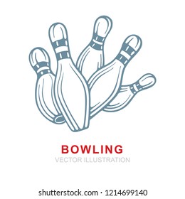 Bowling. Bowling symbol vector illustration.