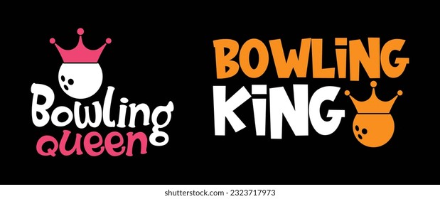 Design-Paket Bowling-T-Shirt, Design-Design des Vektorbowling-T-Shirts, Bowling-Shirt, Bowling-Typografie-T-Shirt-Design-Kollektion