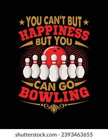 Bowling-t-Shirt-Design, FUN, ILLUSTRATION, POLO, BALL, TEAM, ETIKETT, BLCK, ROW, FARBE, VEKTOR 