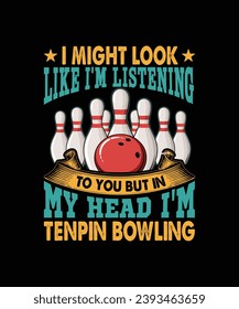 Bowling-t-Shirt-Design, FUN, ILLUSTRATION, POLO, BALL, TEAM, ETIKETT, BLCK, ROW, FARBE, VEKTOR 