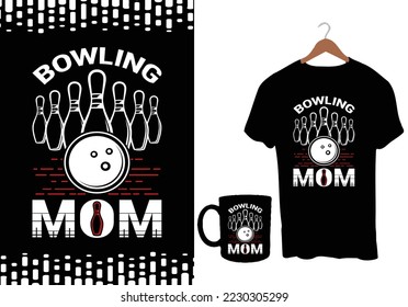 Bowling t shirt funny bowlers lover woman and man retro vintage strike bowling t shirt design

