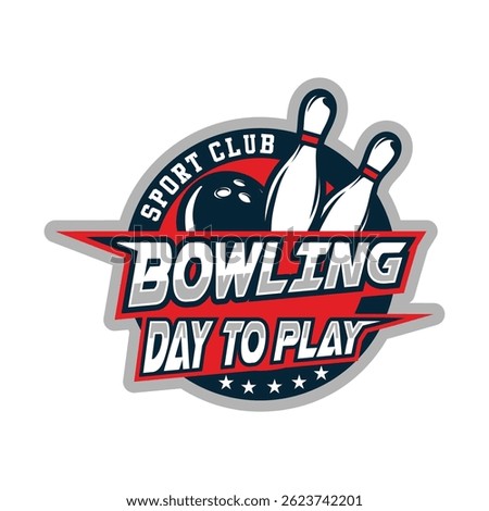 Bowling Tournament Logo design vector