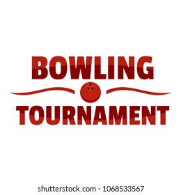 Bowling tournament logo. Flat illustration of bowling tournament vector logo for web