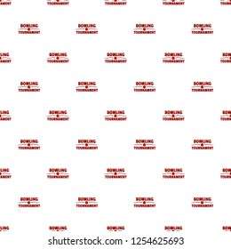 Bowling tournament pattern seamless vector repeat for any web design