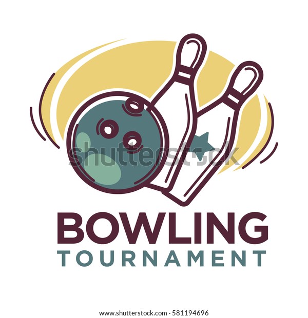 Bowling Tournament Poster Logo Vector Template Stock Vector (Royalty ...