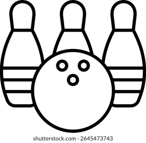 Bowling toy vector icon. Can be used for printing, mobile and web applications.