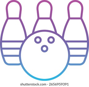 Icono de Vector de juguete de bolos. Se puede utilizar para aplicaciones de impresión, móviles y de Web.