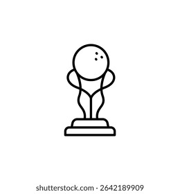 Bowling Trophy Illustration Celebrating Achievements In Sporting Activities