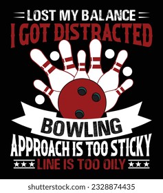 bowling tshart design vector art