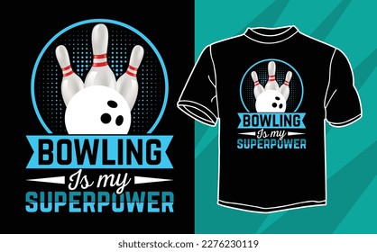 Bowling-T-Shirt-Design für Bowling-Liebhaber