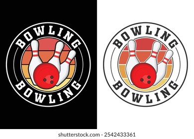 Bowling Typography Design, Bowl Typography Design, Sports Typography