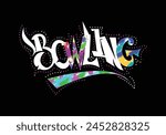 BOWLING typography word style design