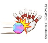 bowling vector clipart graphic design