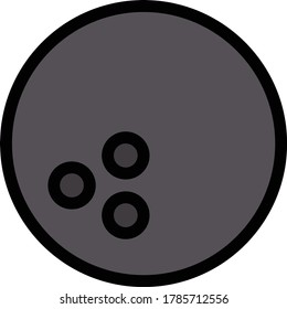 bowling vector flat color icon 