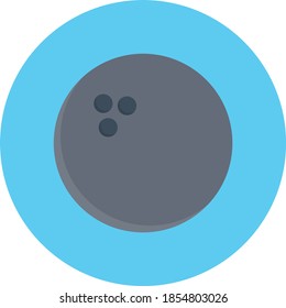 bowling vector flat colour icon 
