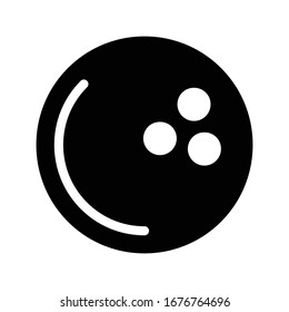 bowling vector glyph flat icon 