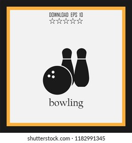 bowling vector icon