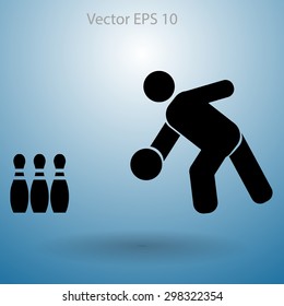 bowling vector icon