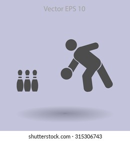 bowling vector icon