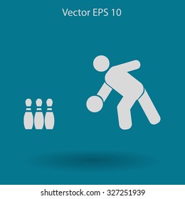 bowling vector icon