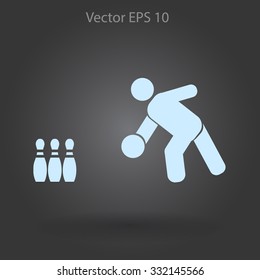 bowling vector icon