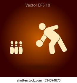 bowling vector icon