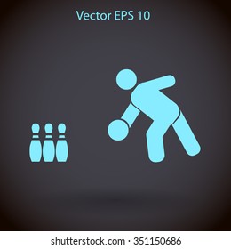 bowling vector icon