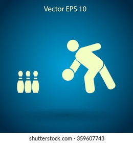 bowling vector icon