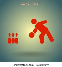 bowling vector icon