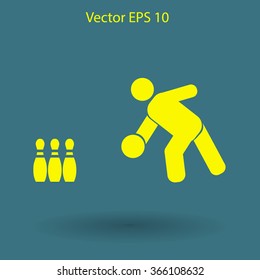 bowling vector icon