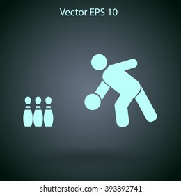 bowling vector icon