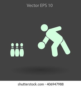 bowling vector icon