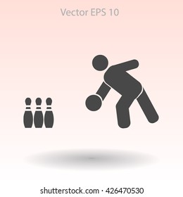 bowling vector icon