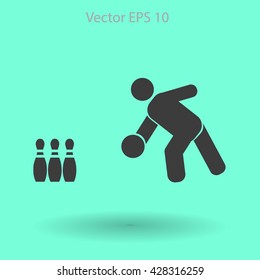 bowling vector icon