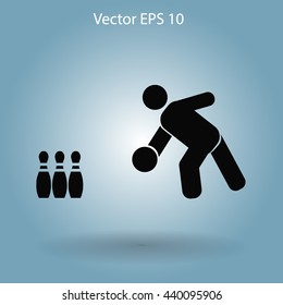 bowling vector icon