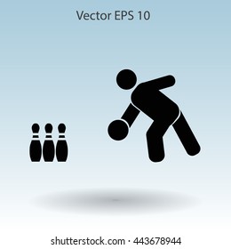 bowling vector icon