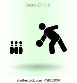 bowling vector icon