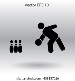 bowling vector icon