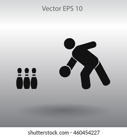 bowling vector icon