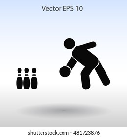 bowling vector icon