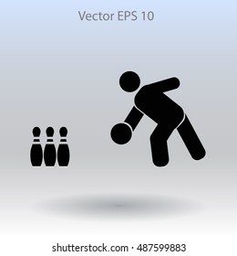 bowling vector icon