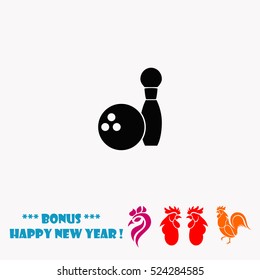 Bowling vector icon