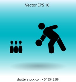 bowling vector icon